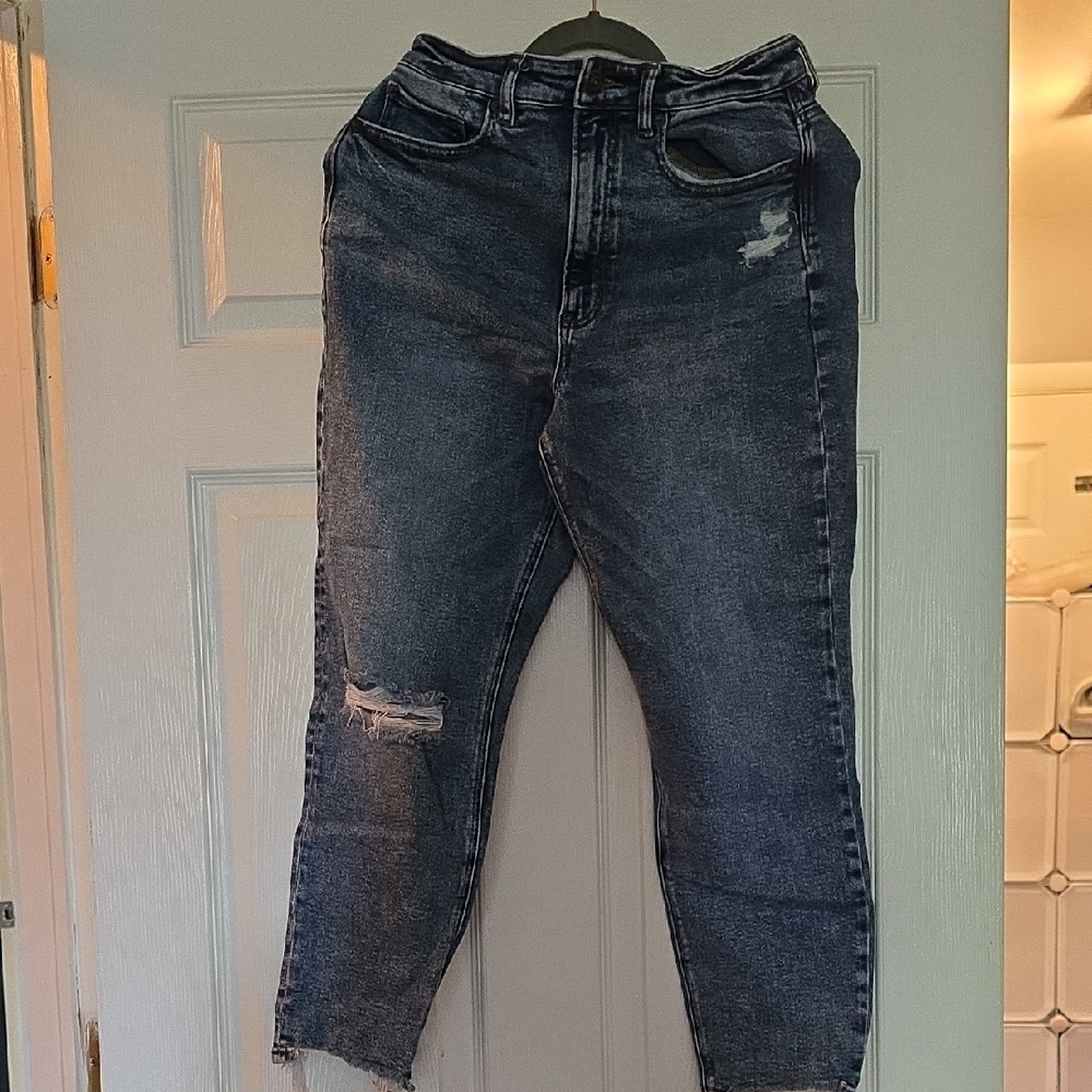 American Eagle Outfitters Blue Ankle Cropped Jeans